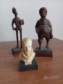 Statuette in legno Don Chisciotte Sancho Panza