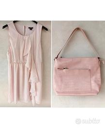 Abito estivo donna H&M tg L e borsa Carpisa rosa