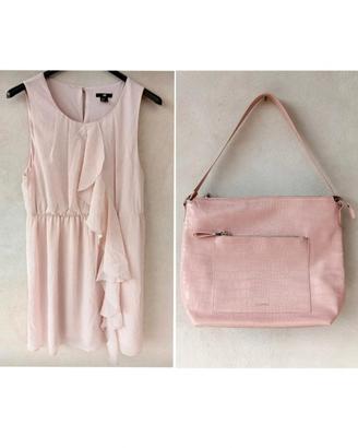 Abito estivo donna H&M tg L e borsa Carpisa rosa