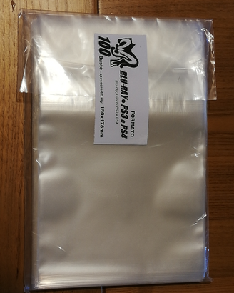 100 buste formato Bluray Ps3/Ps4