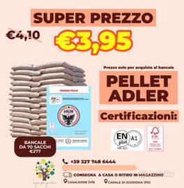 BANCALI PELLET ADLER ENPLUS A1 - EURO 3.95 AL SACC