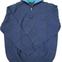 Maglione con zip uomo merino cashmere Melaverde