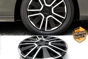 4 Copricerchi per FIAT 14'' Pollici Silver e Nere