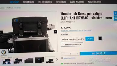Per BMW GS Borsa Elephant 26 litri espandibile