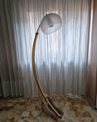 lampada modernariato ottone  e marmo funzionante
