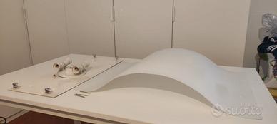 Lampadario/Applique/plafoniera in vetro bianco