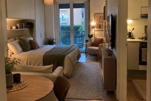 Monolocale arredato con balcone a Bovisio Masciago