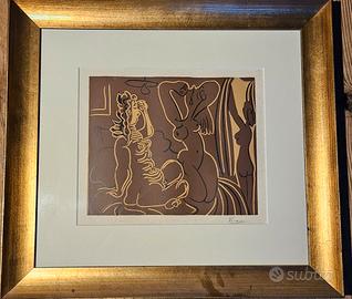 Linocut Litografie Picasso signed firmate