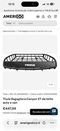 Thule Bagagliera Canyon XT piu prolunga auto e van