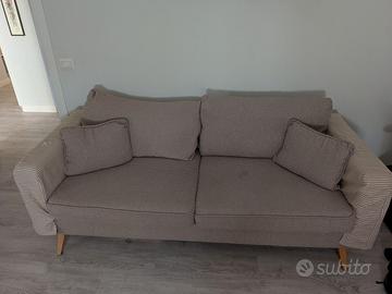BROOKE - Divano stile scandinavo 3 posti beige