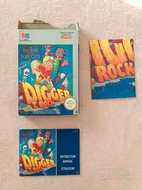 Digger T Rock Nintendo NES scatola, poster ed istr
