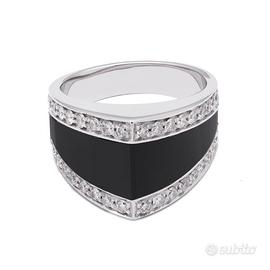 Anello onice e diamanti 0,72ct