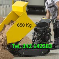 Motocarriola portata 650 kg ribaltabile idraulico