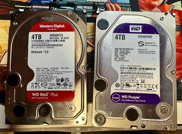 Hard disk Hdd WD coppia da 4TB Sata