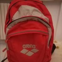 Zaino Arena arancione 3 tasche classico scuola