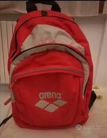 Zaino Arena arancione 3 tasche classico scuola
