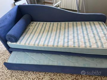 Letto singolo con 2 letto estraibile
