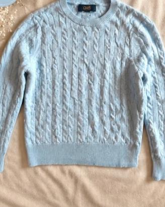 Maglione azzurro OVS intrecciato