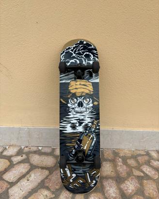 Skateboard Oxelo Mid 5 Skull Bottle Ochra