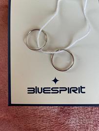 Orecchini a cerchio, oro bianco, 16mm, Blue Spirit