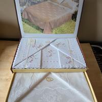 completo letto matrimoniale ricamato 