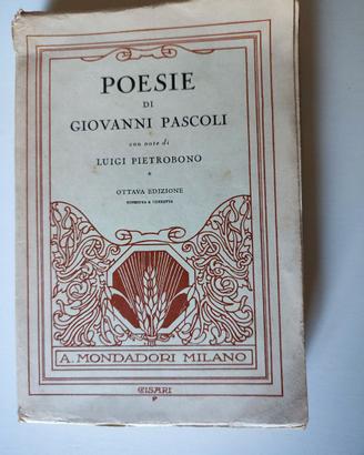 Libro vintage - Poesie di Giovanni Pascoli