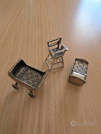 3 ninnoli argento 800 NASCITA