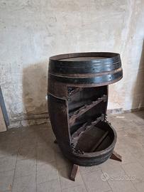 cantinetta portabottiglie a forma di botte