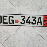 Targa d'auto Tedesca da collezione 