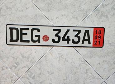 Targa d'auto Tedesca da collezione 