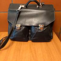 BORSA IN PELLE NERA DA LAVORO