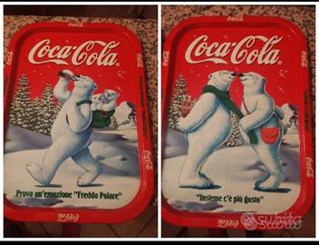 Due Vassoi vintage coca cola 