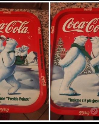 Due Vassoi vintage coca cola 