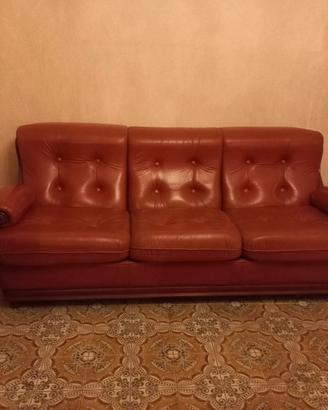 set divano e poltrone in pelle