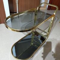 CARRELLO BAR DRINKS IN OTTONE IN VETRO DI MOREX