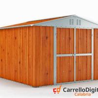 Casetta in lamiera da giardino 327x269 fin legno