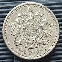 Moneta Inglese One Pound Decus et Tutamen 1983