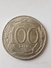 Moneta 100 Lire Republica Italiana Rara Anno 1998