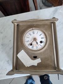 orologio il ottone dorato epoca 800