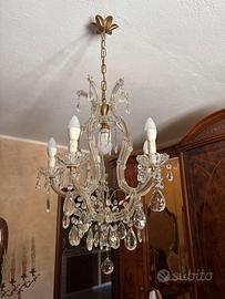 Lampadario stile Maria Antonietta anno 1800