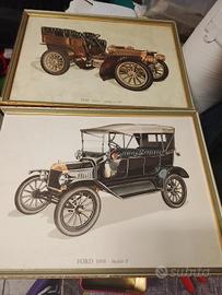 2 stampe auto d'epoca 