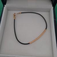 Bracciale gomma sottile (Caucciù) Oro Giallo 18kt