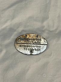 Kriegsmarine targhetta indentificativa aluminio
