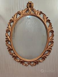 Specchio Grande Cornice legno intagliato e dorato