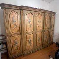 Armadio, testata e letto stile anni 70