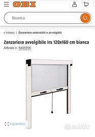 Zanzariera avvolgibile 120x160 cm bianca Nuova