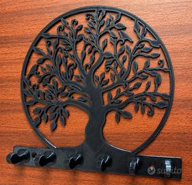 Portachiavi da parete albero della vita nero