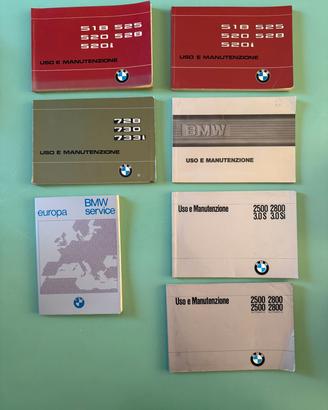 Libretti uso e manutenzione Bmw