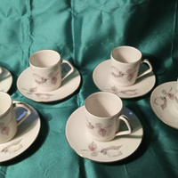 Servizio 6 tazze caffè porcellana Regent vintage