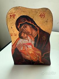 Icona sacra Madonna con Bambino 10x15 cm